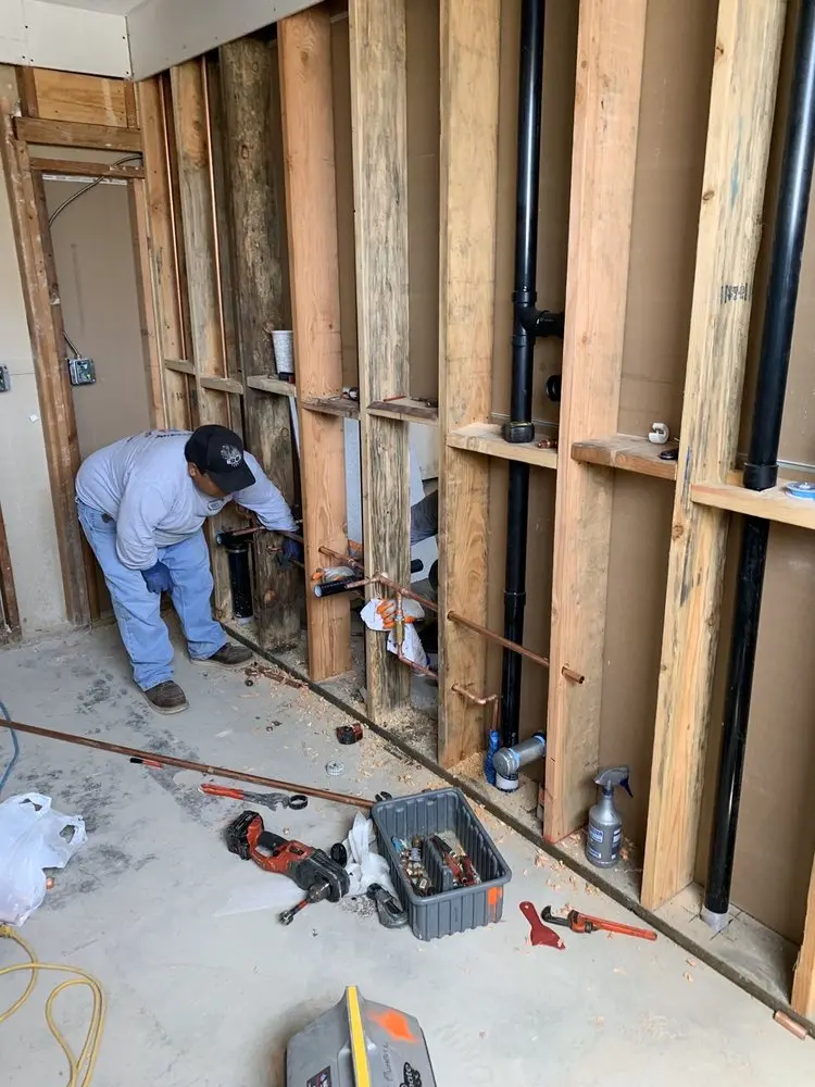 Commercial rough-in plumbing for Gas Line Repair in Hood Junction